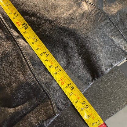 Vintage Wilsons Leather Blazer Jacket Womens Medium Black Y2K Grunge Retro