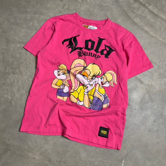 Looney Tunes Lola Bunny Graphic Tee Womens Medium Pink Y2K Streetwear Retro