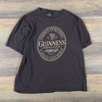Guinness Foreign Extra Stout T-Shirt Mens XL Brown Graphic