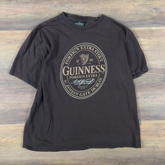 Guinness Foreign Extra Stout T-Shirt Mens XL Brown Graphic