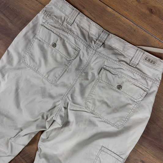 Eddie Bauer Khaki Drawstring Chino Pants Mens 36x30 Baggy