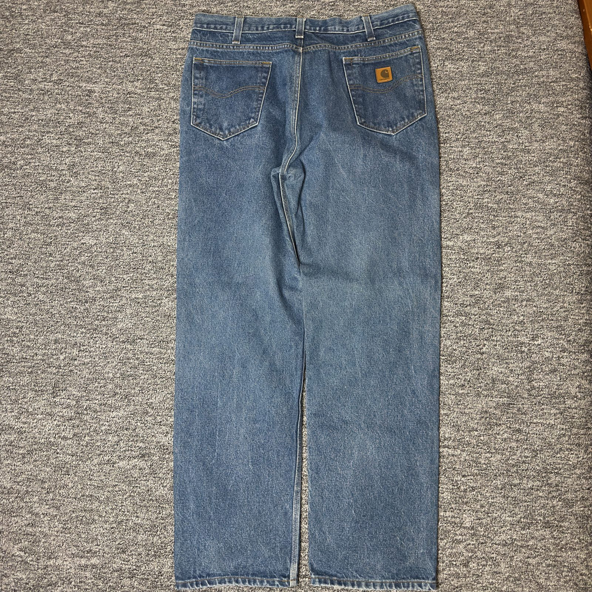 Carhartt Straight Leg Jeans Mens Blue Wash Workwear