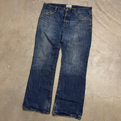 Vintage Aeropostale Slim Bootcut Jeans Mens 36x32 Blue Baggy Streetwear 2010s