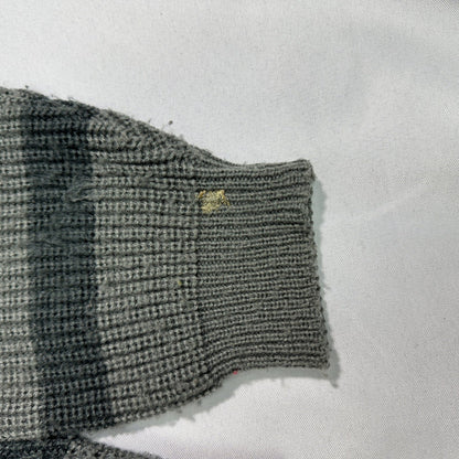 Vintage Richards Road Striped Knit Sweater Mens L Gray