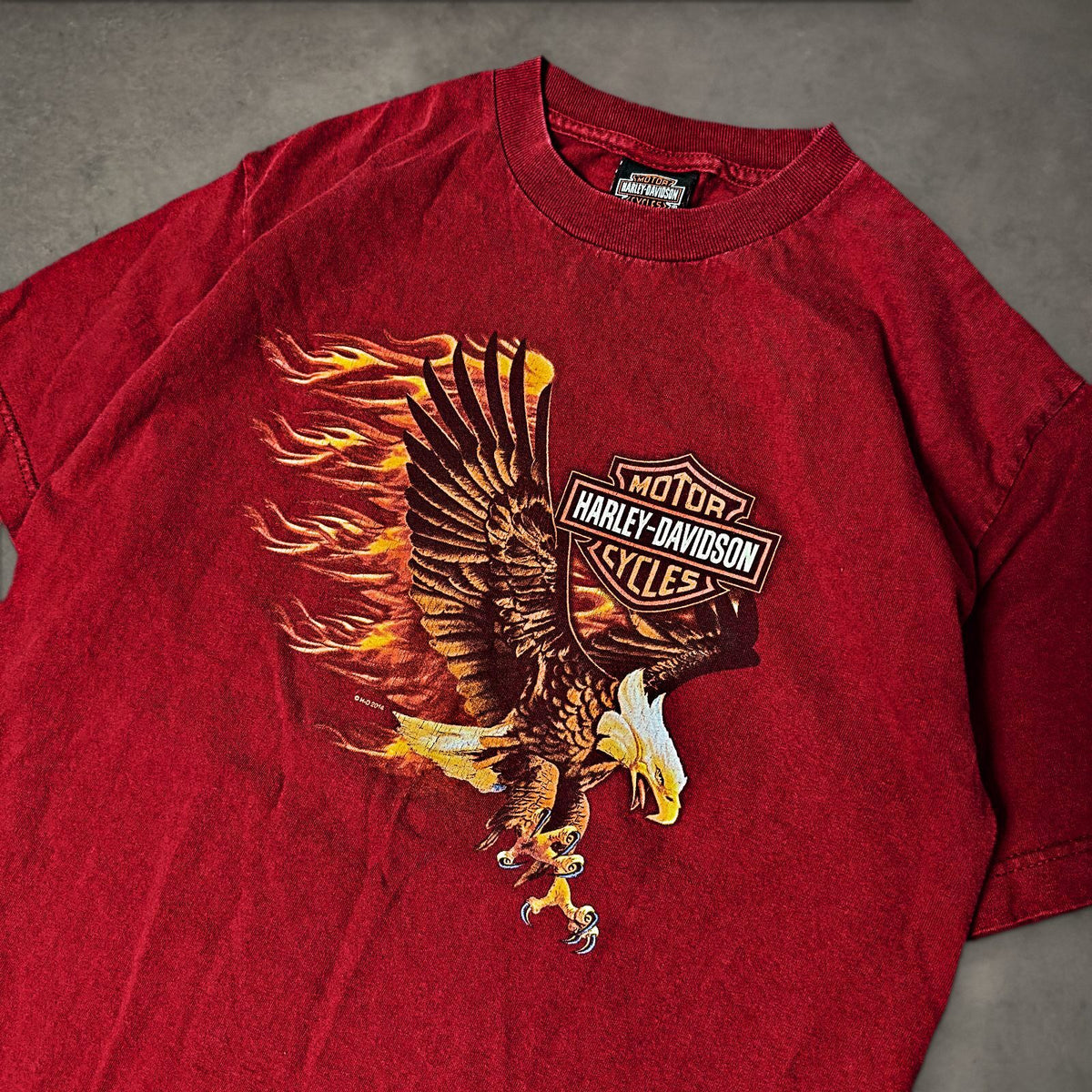 Harley Davidson New York City Eagle Tee Mens M Red Biker