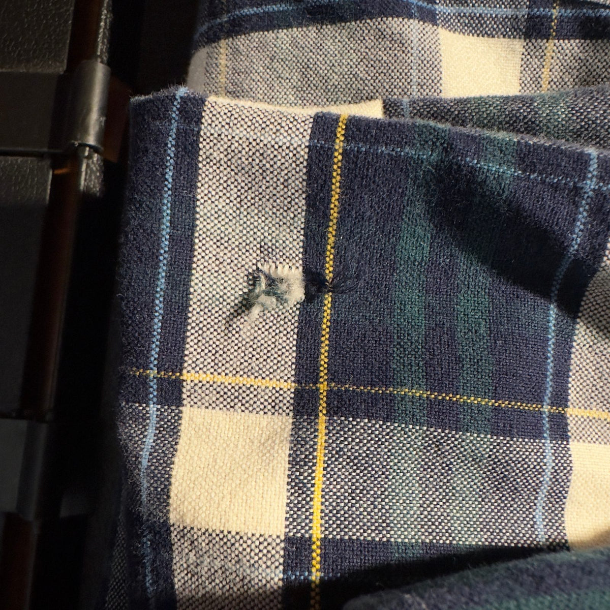 Ralph Lauren Big Shirt Mens L Navy Plaid Cotton