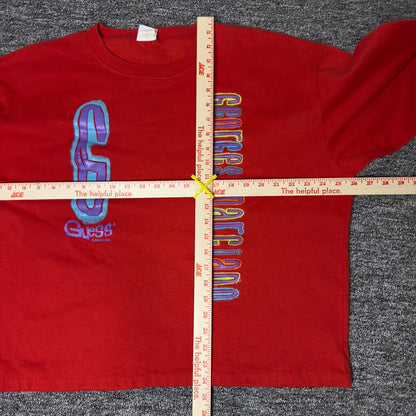 Vintage 1996 Guess Georges Marciano Sweatshirt Sz L Red