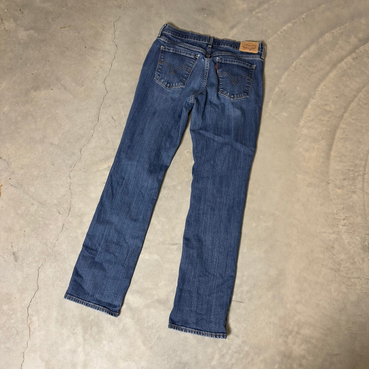 Levi's 505 Straight Jeans Womens 4 Blue Medium Wash Baggy