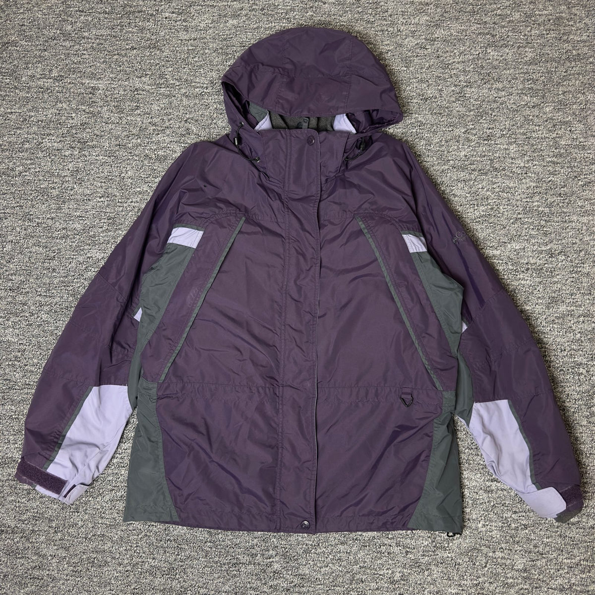 Columbia Interchange Hooded Jacket Womens L Purple Gorpcore