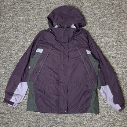 Columbia Interchange Hooded Jacket Womens L Purple Gorpcore