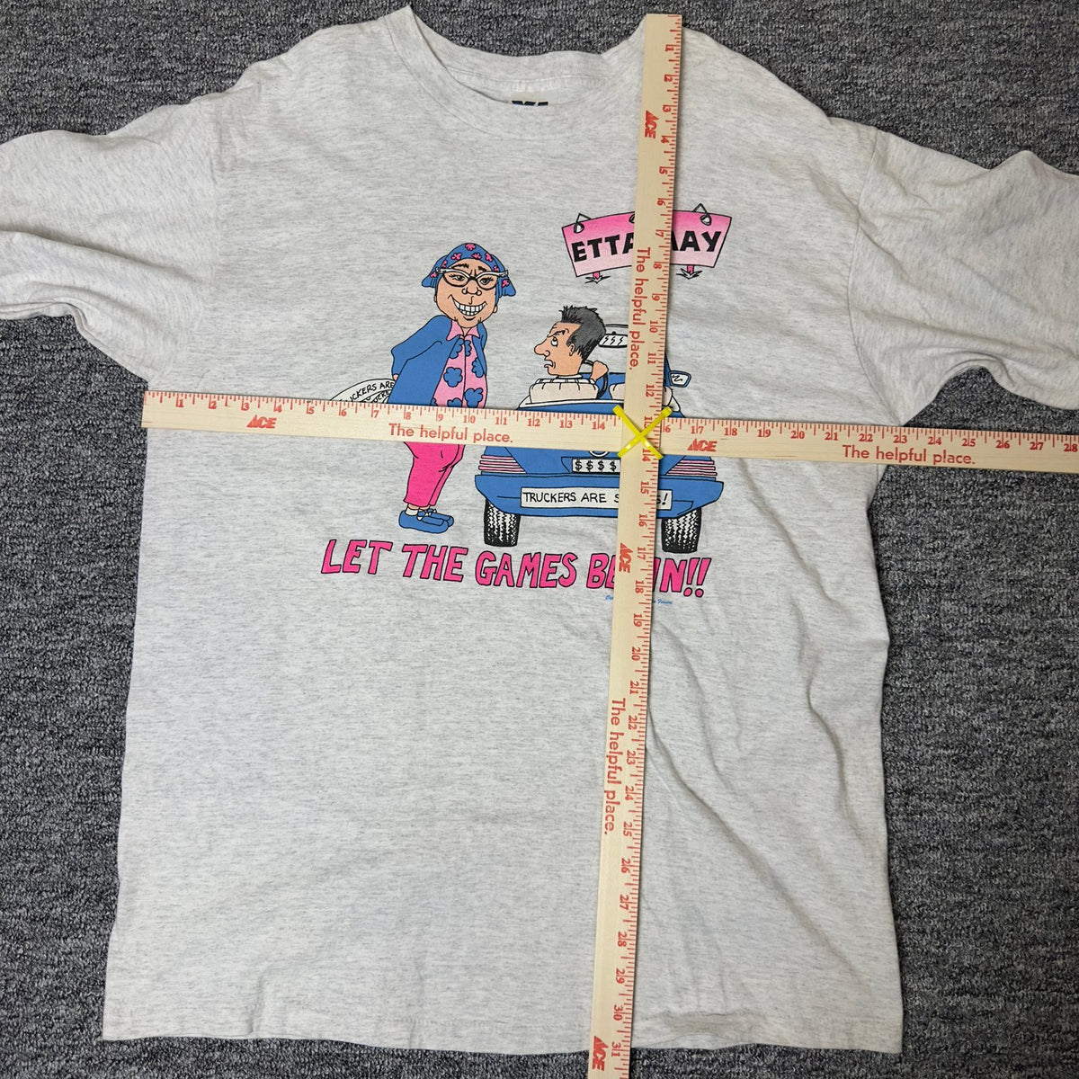 Vintage 1994 Etta May Let The Games Begin Comedy Tee XL