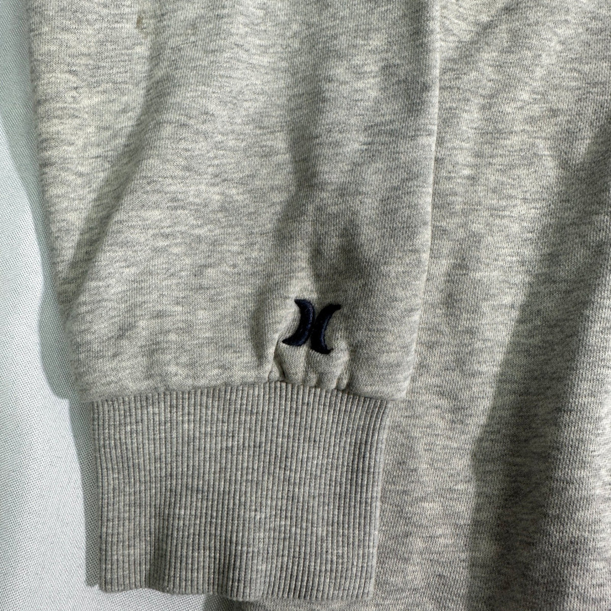 Hurley Hoodie Mens L Gray Pullover Sweatshirt Fleece Lined