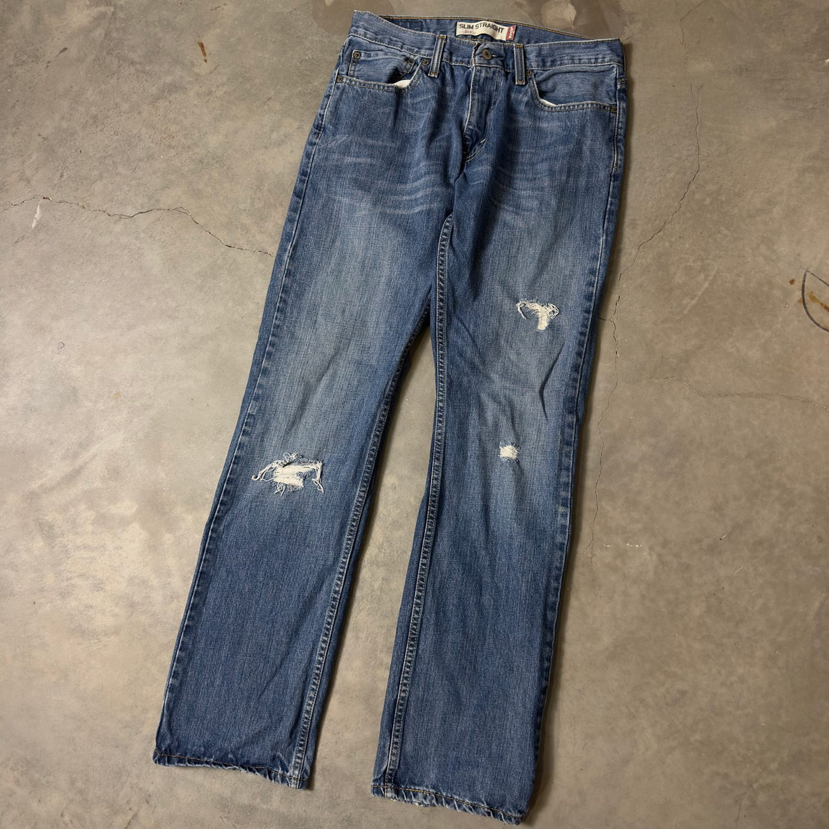 Vintage Y2K Levi's 514 Slim Straight Jeans Mens 32x34 Blue