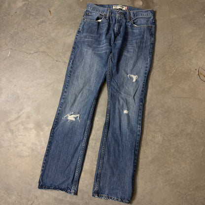 Vintage Y2K Levi's 514 Slim Straight Jeans Mens 32x34 Blue