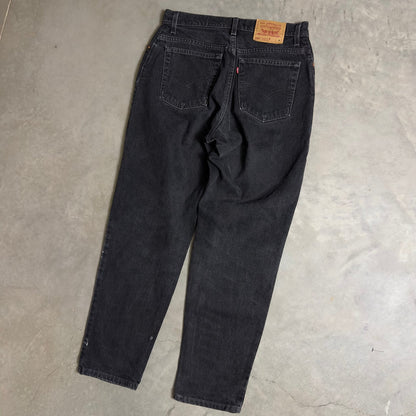 Vintage Levi's 550 Relaxed Jeans Womens 14M Black Tapered