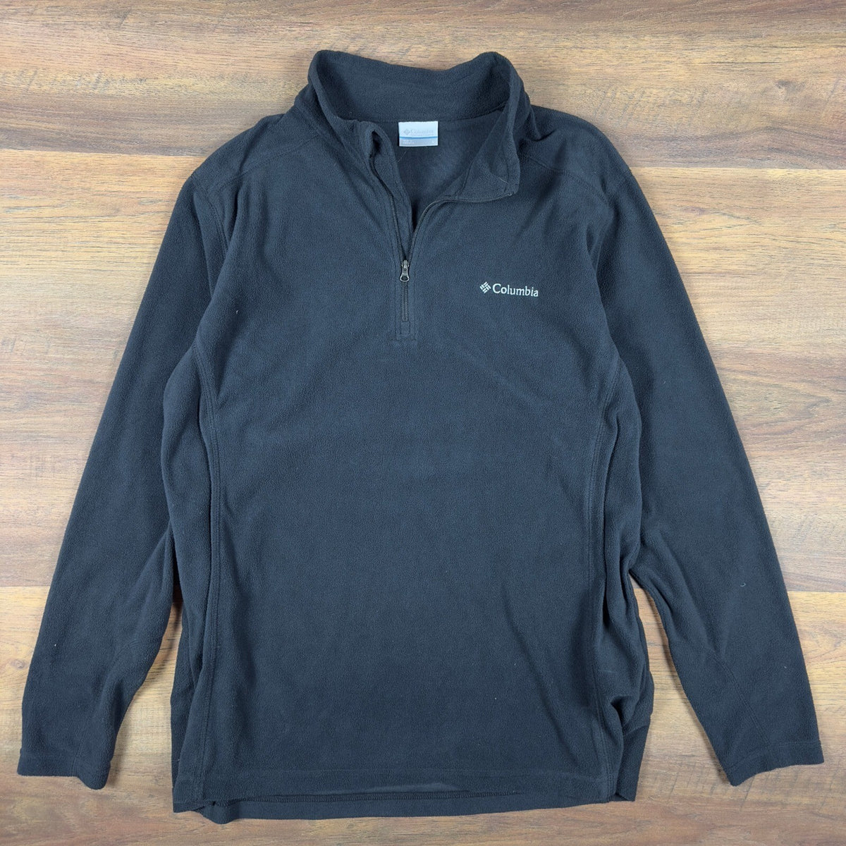 Columbia Mens Fleece 1/4 Zip Pullover Jacket Black Large