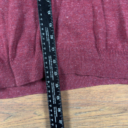 Y2K Express V-Neck Sweater Mens M Burgundy Heathered Knit