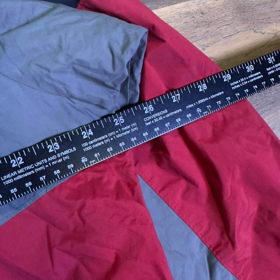 Columbia Men's Large Interchange Jacket Red Gray Gorpcore Y2K