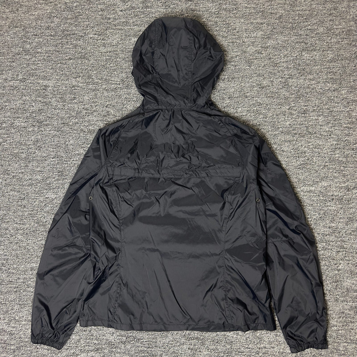 Eddie Bauer Windbreaker Womens M Black Hooded Gorpcore