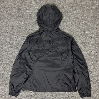 Eddie Bauer Windbreaker Womens M Black Hooded Gorpcore