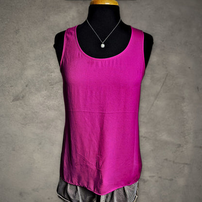 Express Split Back Tank Top Womens M Magenta Pink Casual