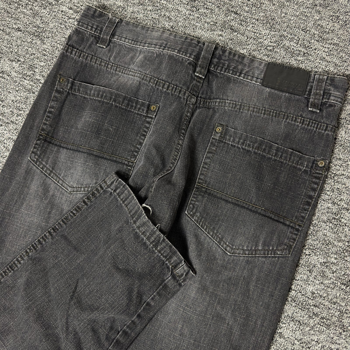 Southpole Mens Jeans 36x32 Relax Fit Black Wash Baggy Y2K