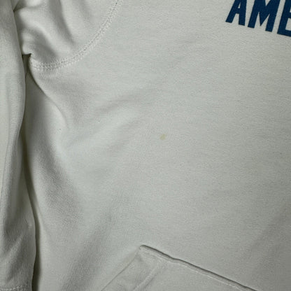 American Eagle Super Soft Hoodie M White Blue Crest Logo