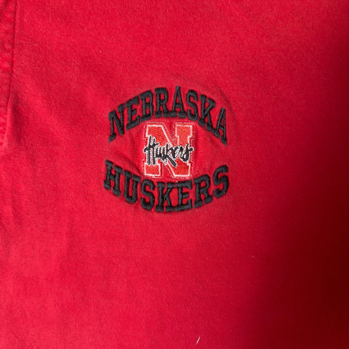 Y2K Pro Edge Nebraska Huskers Polo Shirt Mens Large Red Vintage College Football