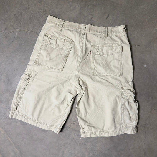 Levi's Workwear Cargo Shorts Mens 36 Tan Baggy Gorpcore Streetwear Utility