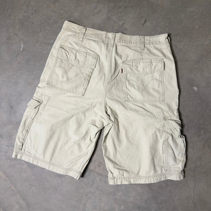 Levi's Workwear Cargo Shorts Mens 36 Tan Baggy Gorpcore