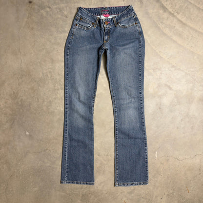 Wrangler Premium Patch Bootcut Jeans Womens 5/6 x 34 Blue