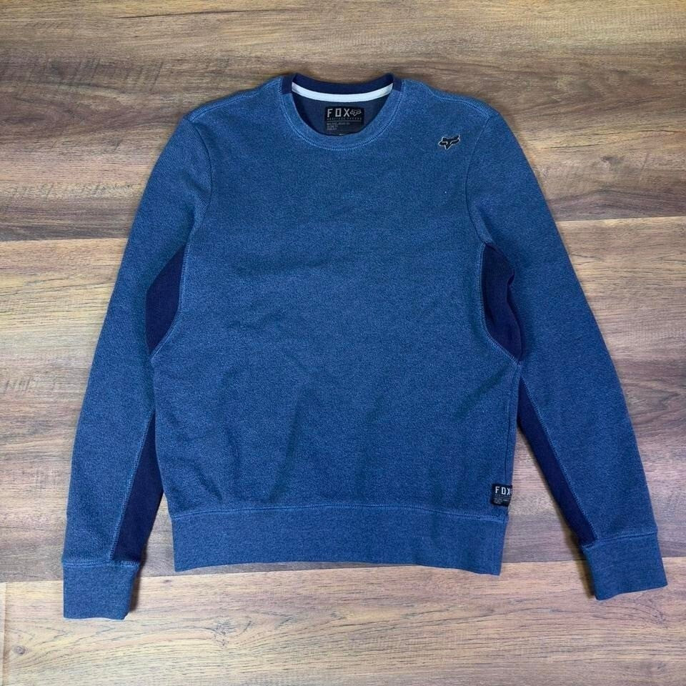 Fox Racing Heritage Forged Crewneck Mens S Blue Motocross