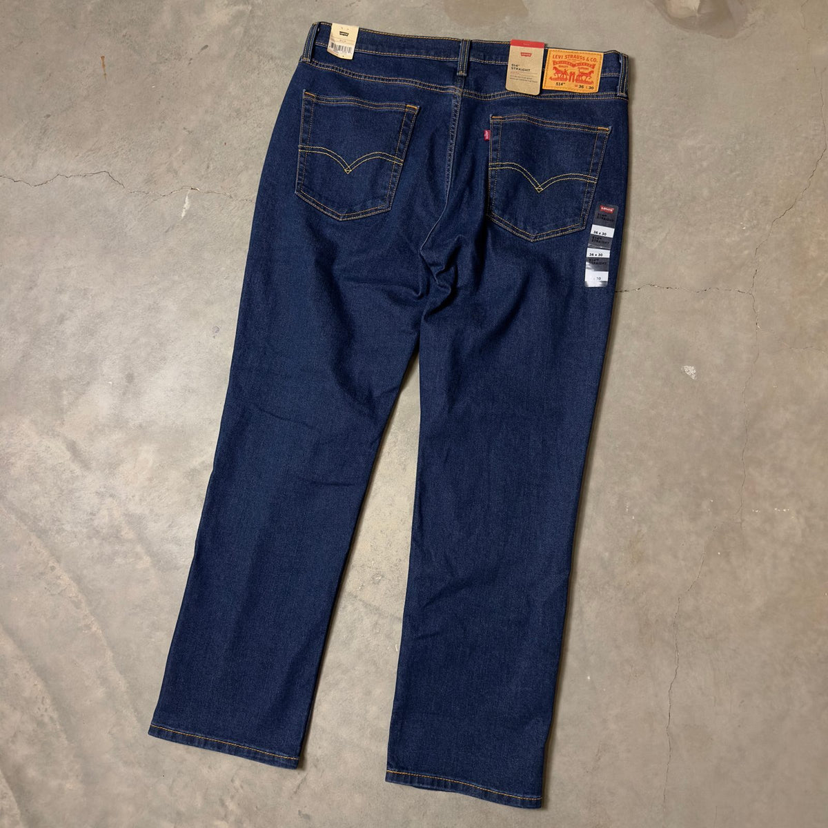 NWT Levi's 514 Straight Stretch Jeans Mens 36x30 Indigo
