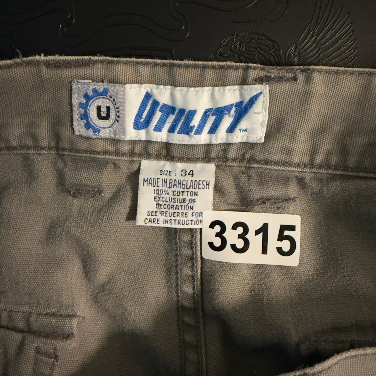 Utility Cargo Shorts Mens 34 Gray Green Baggy