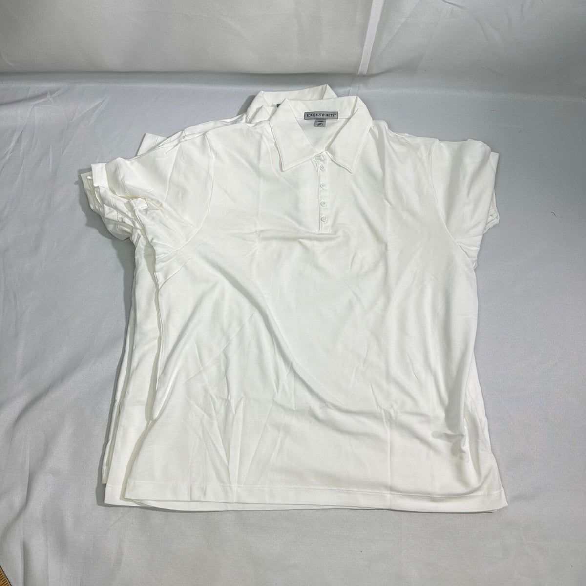 Port Authority Polo Shirt Lot Women XXL White 5 Pack Casual