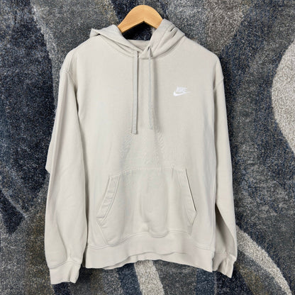 Nike Sportswear Club Fleece Hoodie Mens M Cream Oatmeal