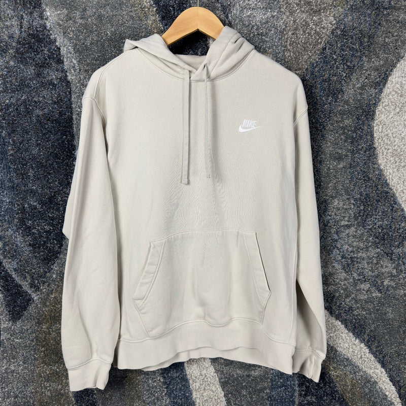 Nike Sportswear Club Fleece Hoodie Mens M Cream Oatmeal