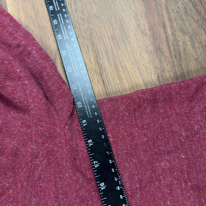 Y2K Express V-Neck Sweater Mens M Burgundy Heathered Knit