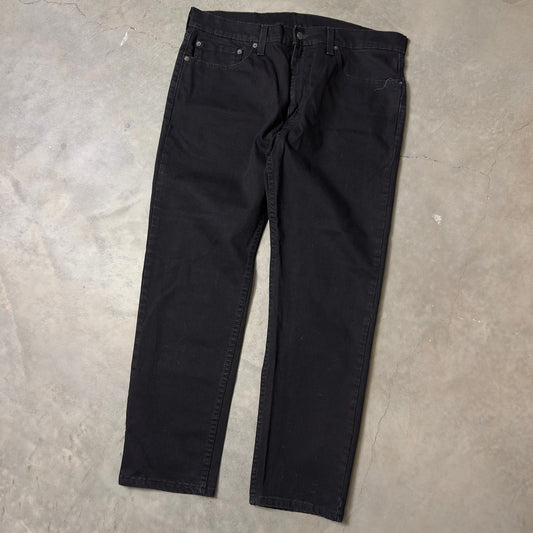 Levi's Black Straight Leg Jeans Mens No Size Tag Grunge