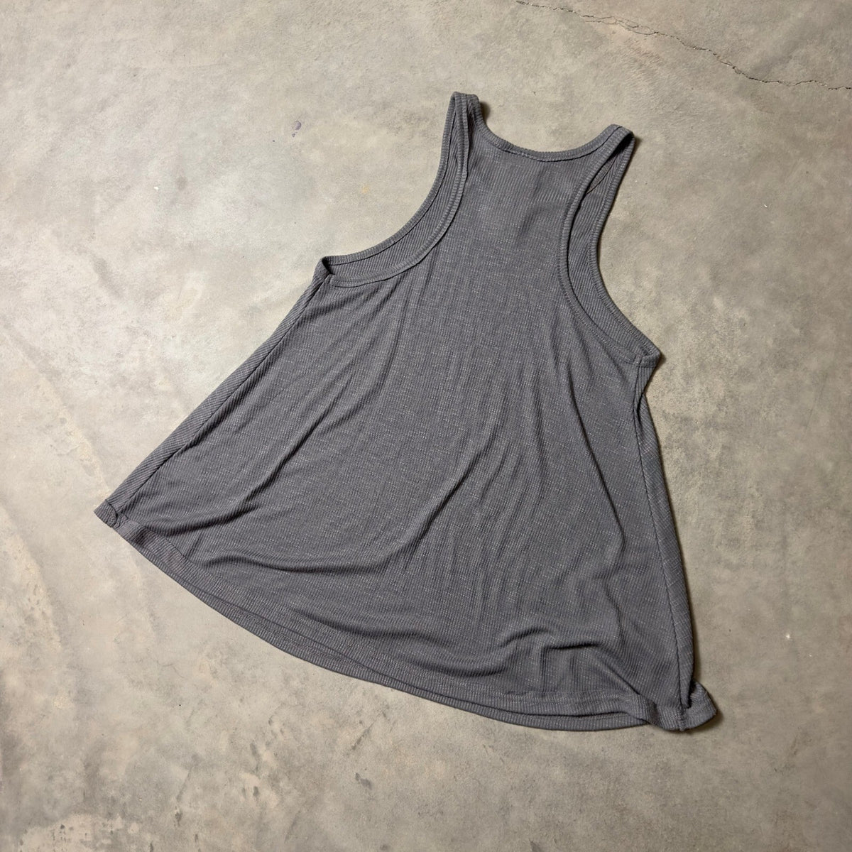Free People Ribbed Tank Top Womens XS Grey High Neck