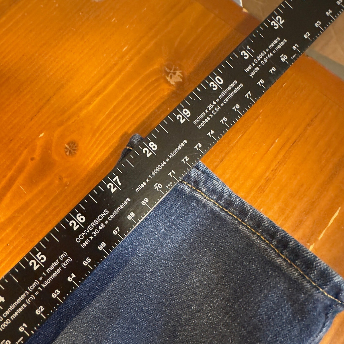 Levi's 711 Skinny Jeans Womens 28 Blue Distressed Mid Rise