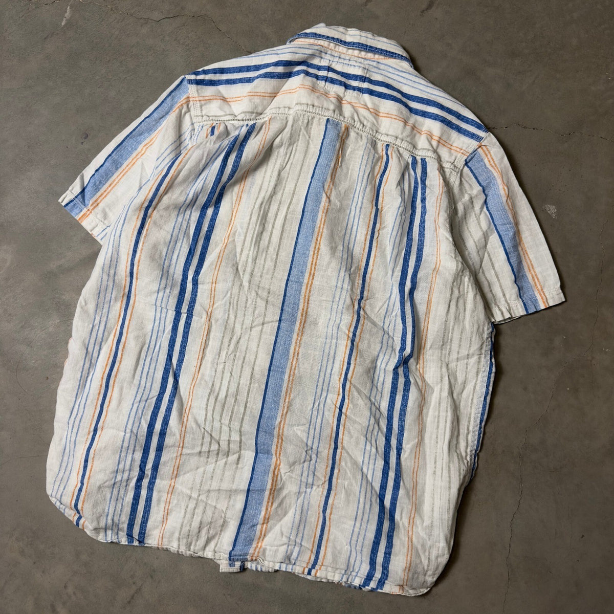 Vintage American Canvas Button Down Shirt Men Large White