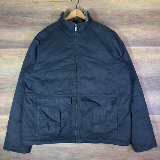 Eddie Bauer Goose Down Insulated Jacket Men's Tall XL Black Vintage