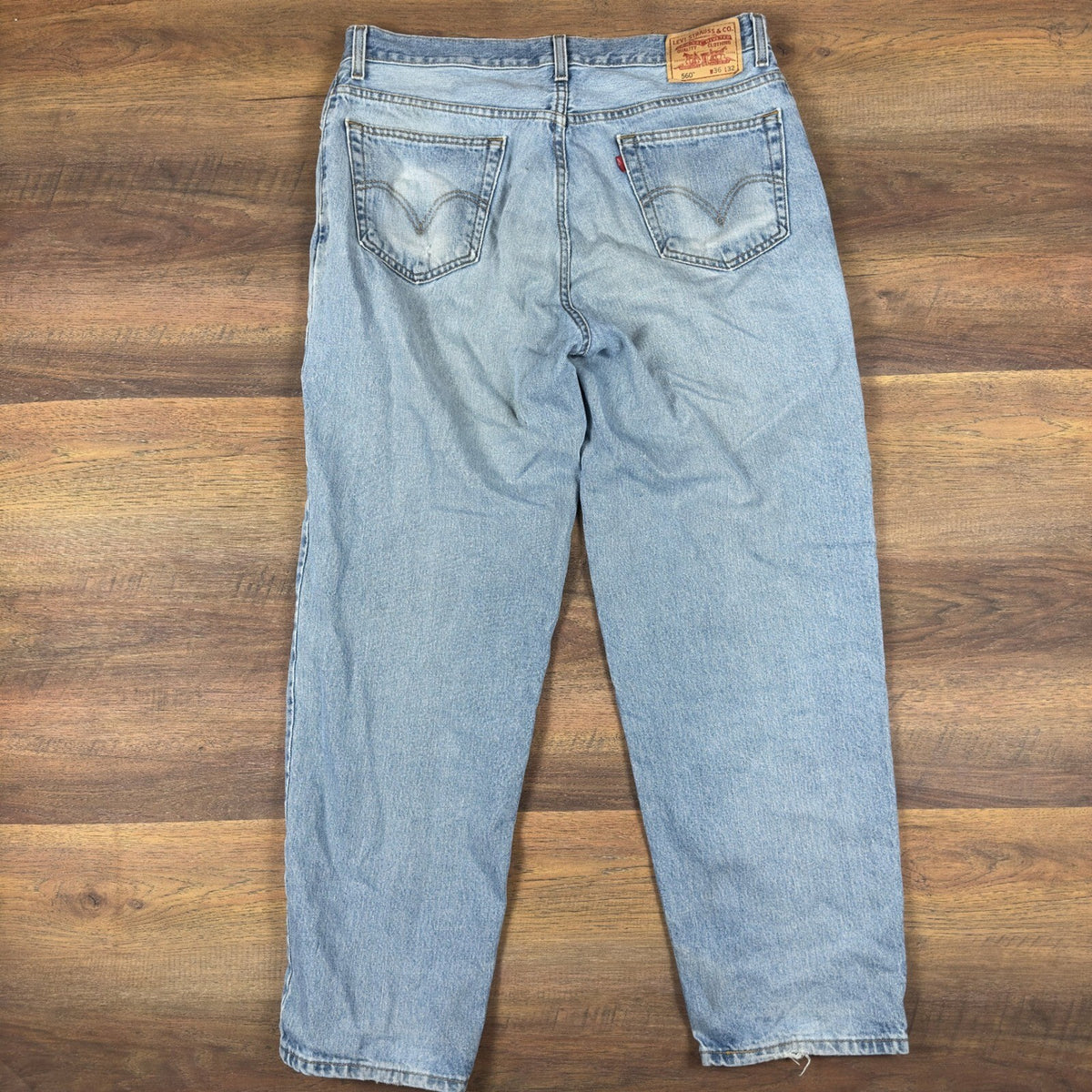 Y2K Levis 560 Comfort Fit Jeans Mens 36x32 Light Wash Baggy