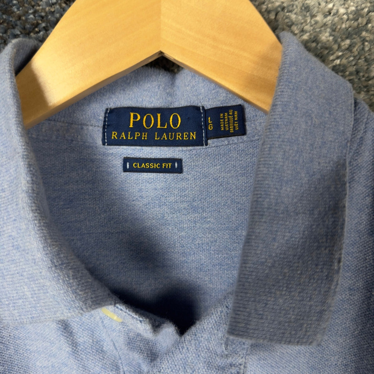 Polo Ralph Lauren Polo Shirt Mens L Light Blue Classic Fit