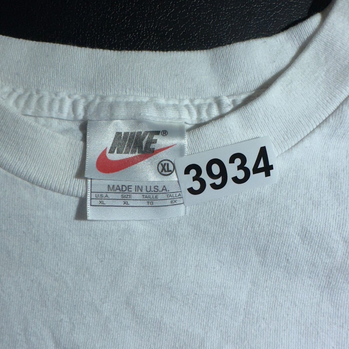 Vintage Nike Air Swoosh Box Logo Tee Mens XL White