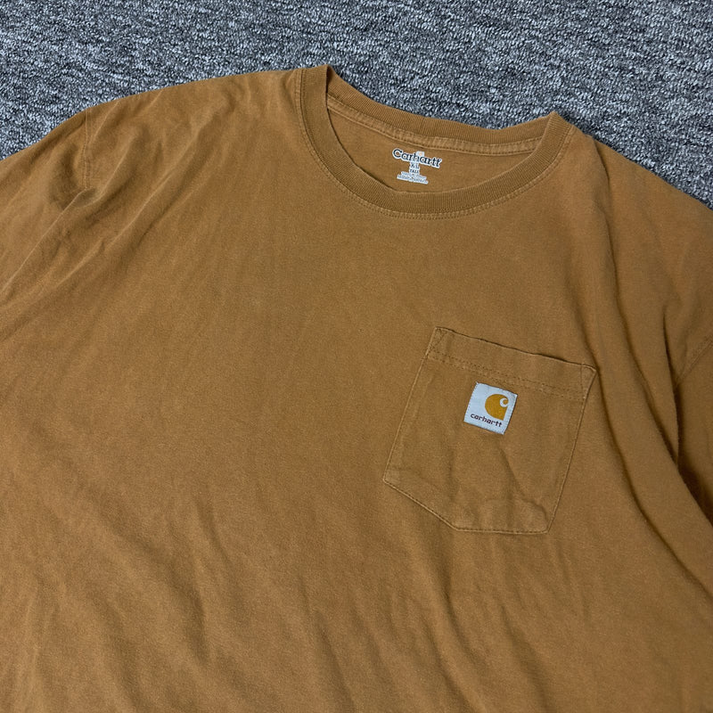 Carhartt Pocket Tee Mens XL Tall Brown Workwear