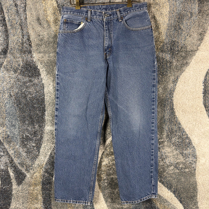 Vintage Y2K Levis 550 Relaxed Tapered Jeans Mens 33x30 Blue