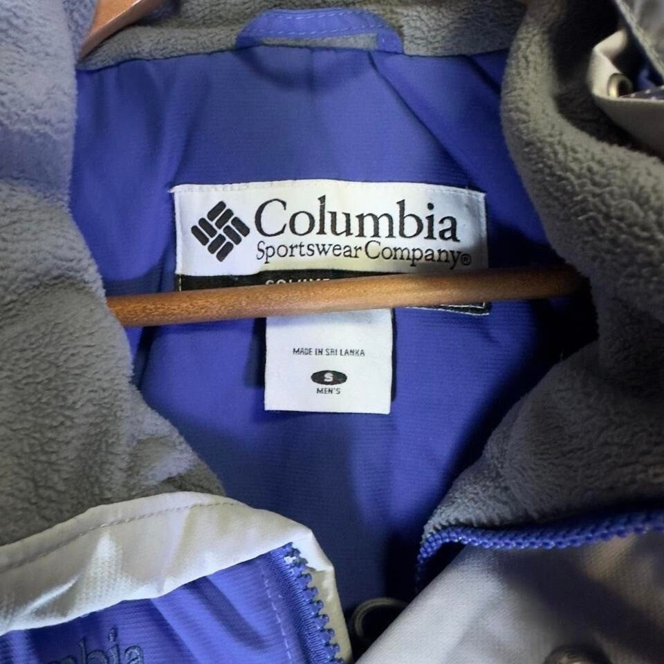 Columbia Men's Small Hooded Jacket Blue Gray Y2K Vintage