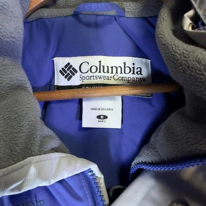 Columbia Men's Small Hooded Jacket Blue Gray Y2K Vintage